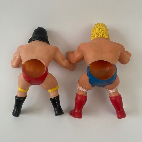Vintage 1980’s USA vs. Russia USSR Thumb Wrestlers knock off Hulk Hogan figures - Picture 3 of 9